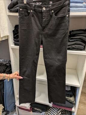 J. Crew Black Demi Boot Crop Jeans Women's Size 26 US